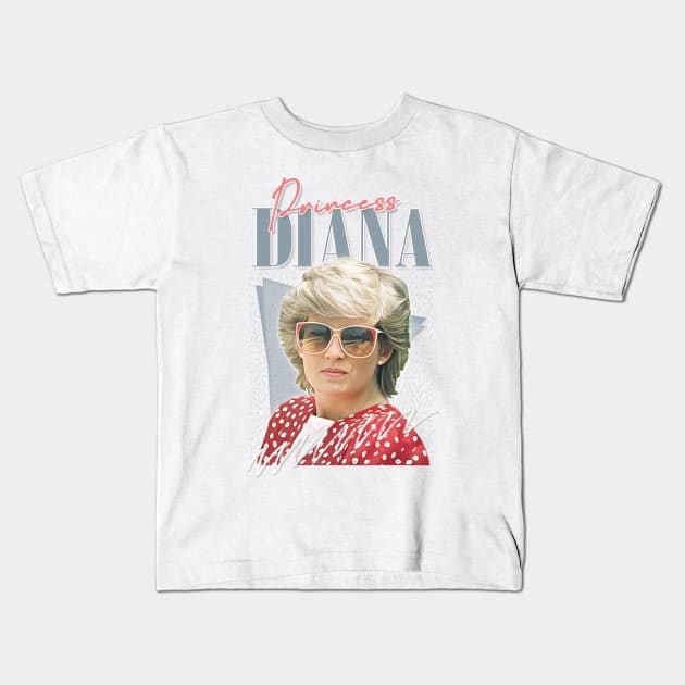 Princess Diana --- Retro 80s Vibes Kids T-Shirt by DankFutura